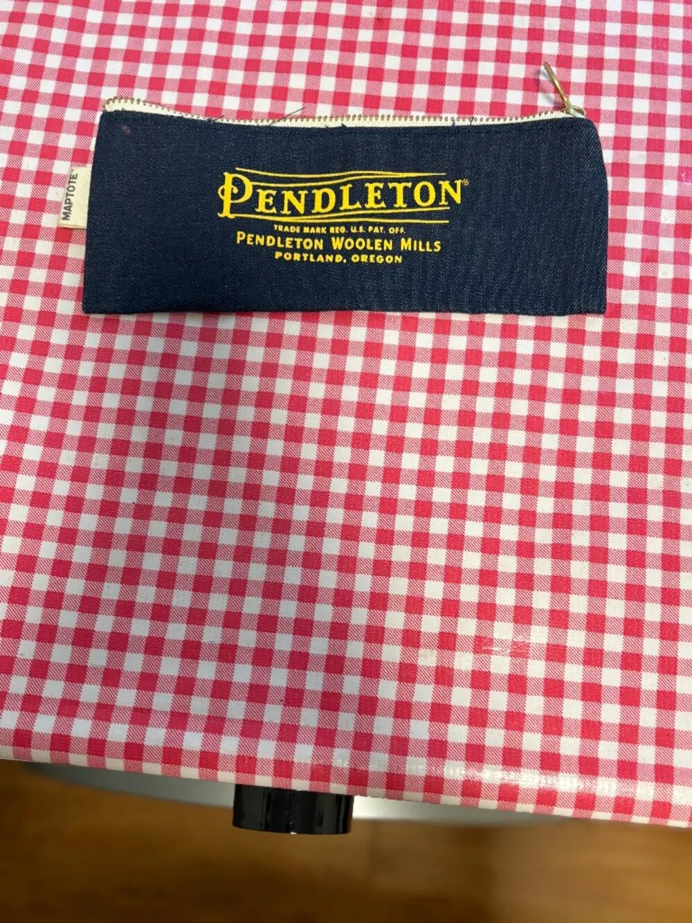 New Pendleton Denim Zip Pencil Make-up Pouch